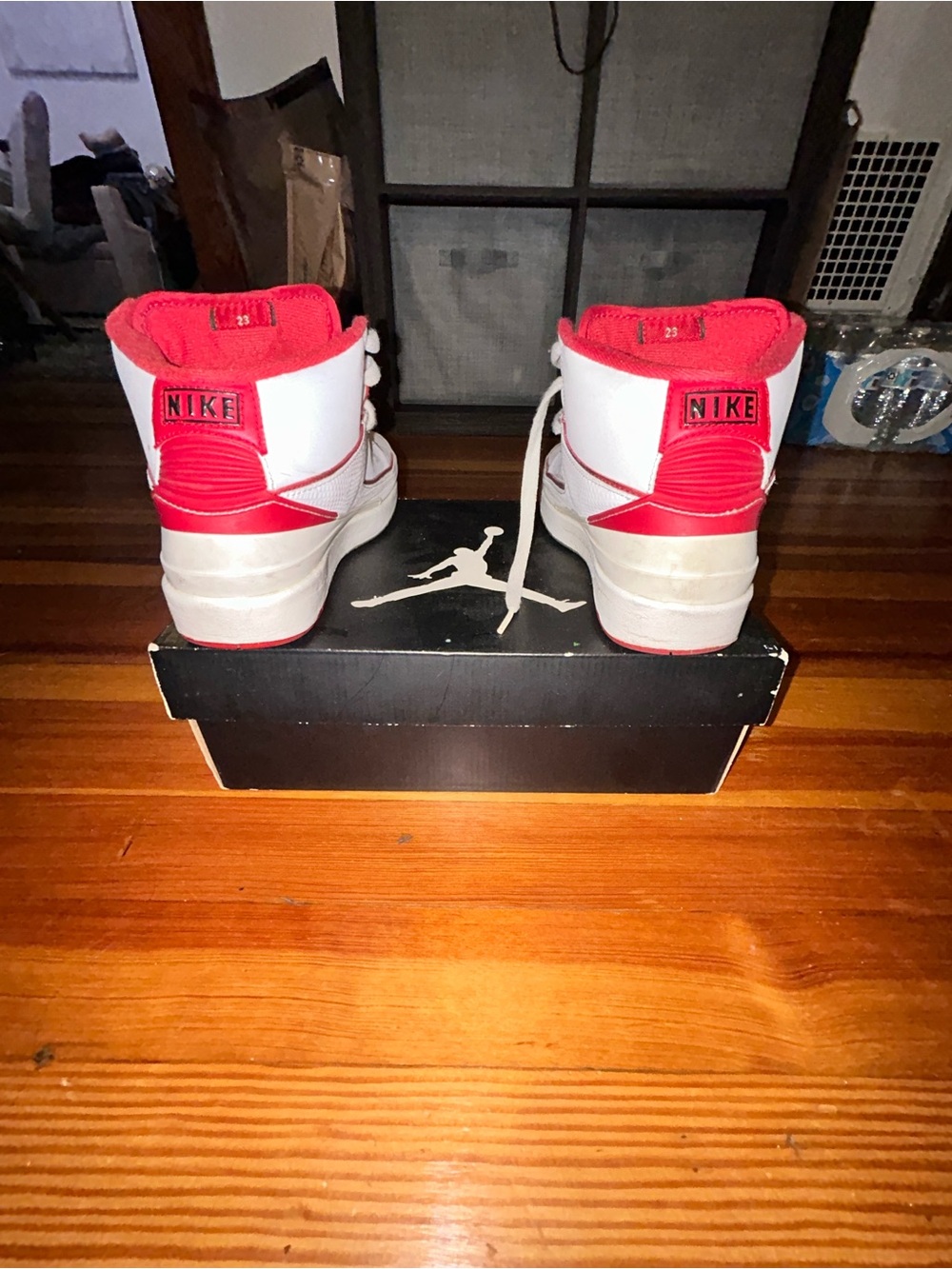 Nike Kids' High-Top Sneakers in White and Red